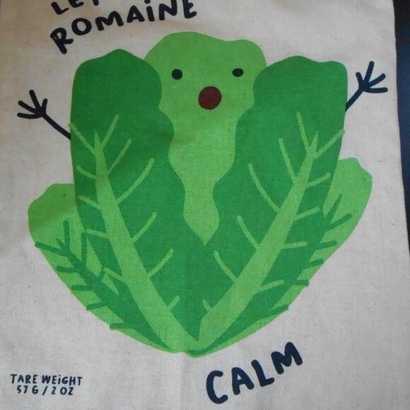 Set of 3 Reusable Cotton Produce Bags-Silly Sayings Lettuce, Turnip & Onion-NWOT - Picture 7 of 9